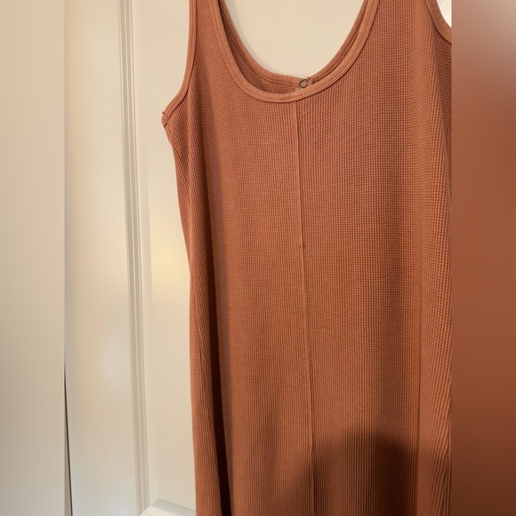 Anthropologie Daily Practice Sundarban Midi Dress Orange Pink Tank Medium EUC - Picture 7 of 9